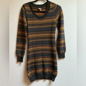 Element geometric pattern cotton blend sweater  dress Sz M